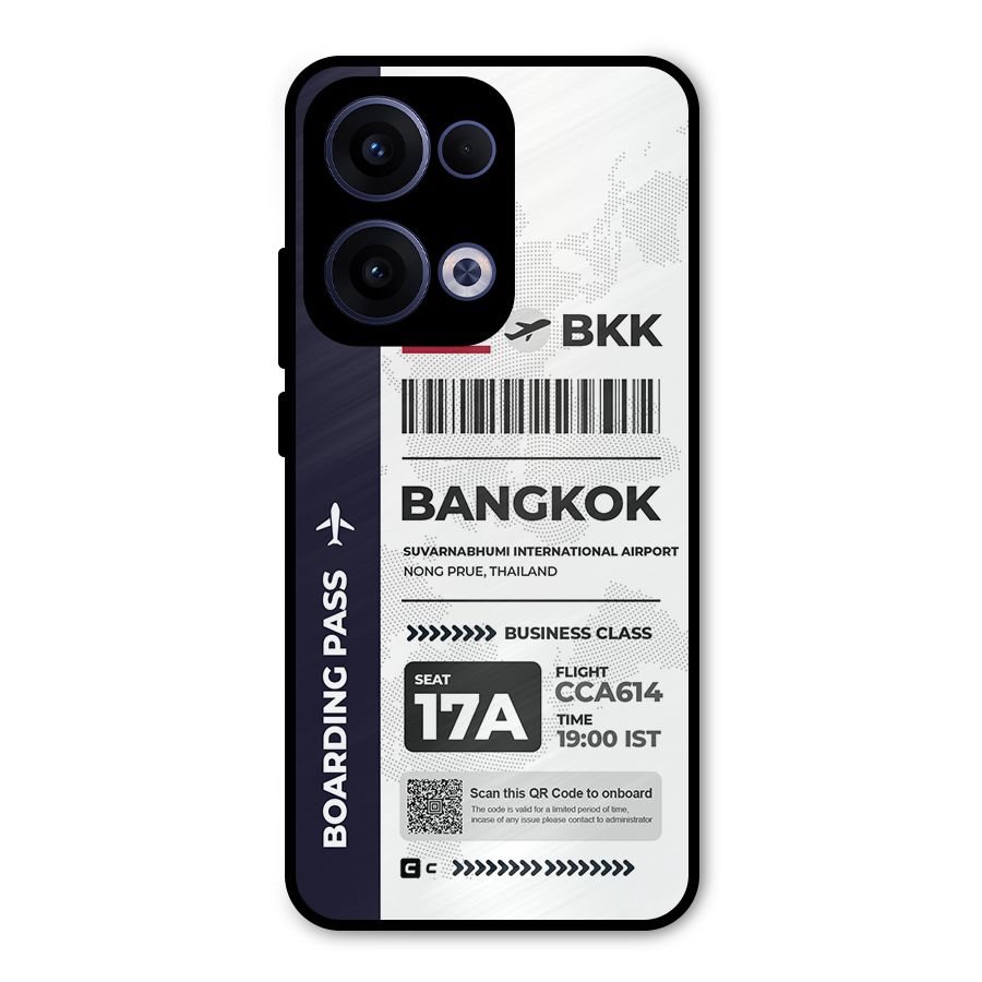International Boarding Pass Bangkok Metal Back Case for Oppo Reno13