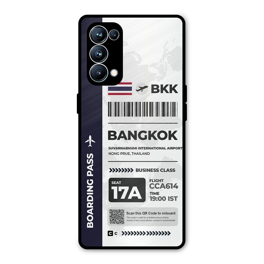 International Boarding Pass Bangkok Metal Back Case for Oppo Reno5 Pro 5G
