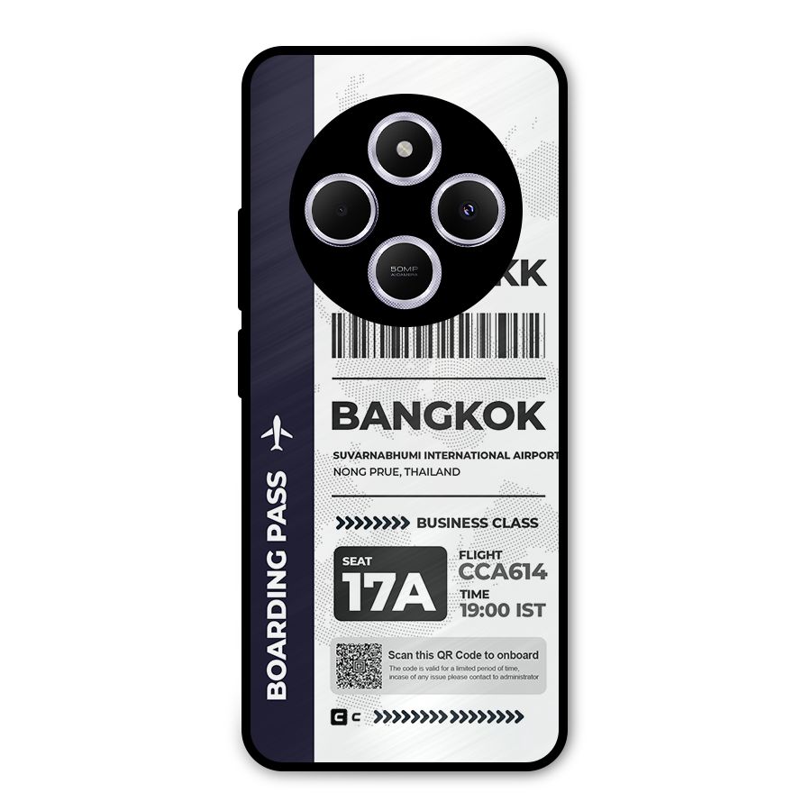 International Boarding Pass Bangkok Metal Back Case for Poco C75 5G