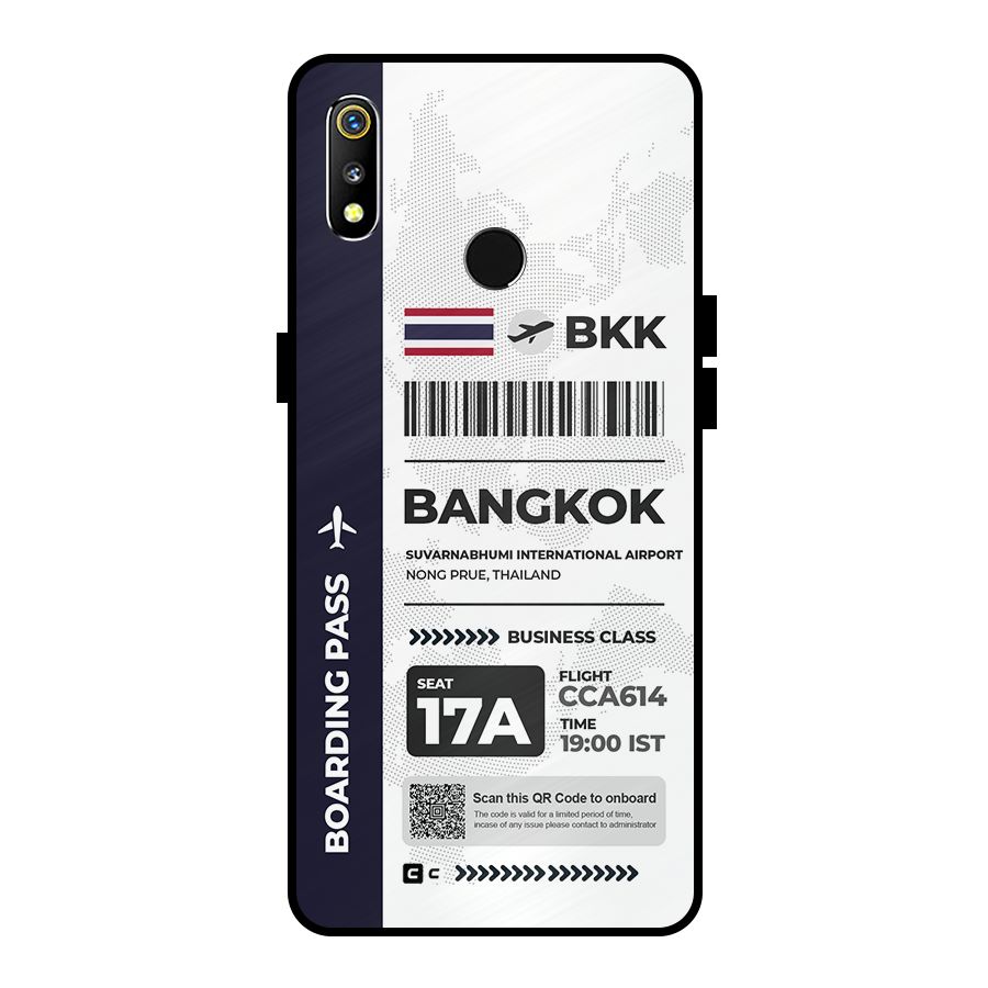 International Boarding Pass Bangkok Metal Back Case for Realme 3
