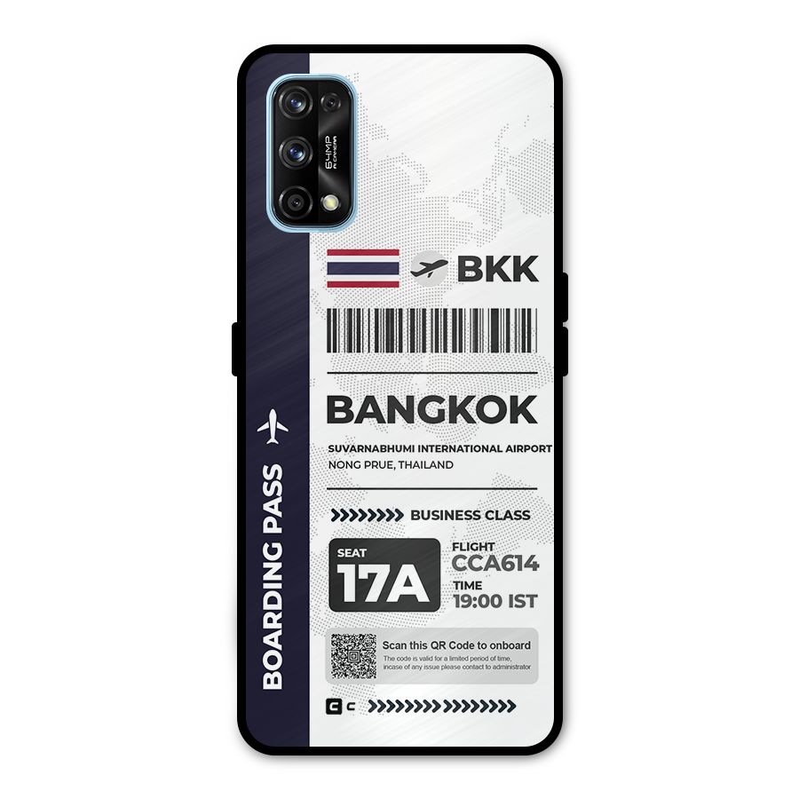 International Boarding Pass Bangkok Metal Back Case for Realme 7 Pro