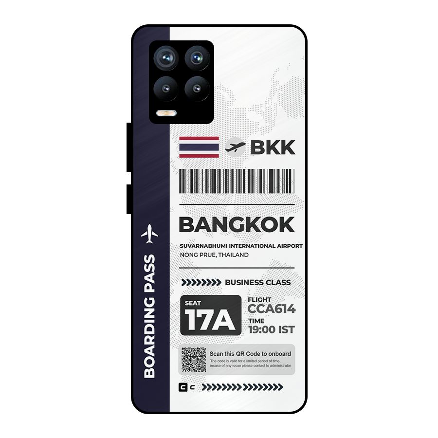 International Boarding Pass Bangkok Metal Back Case for Realme 8