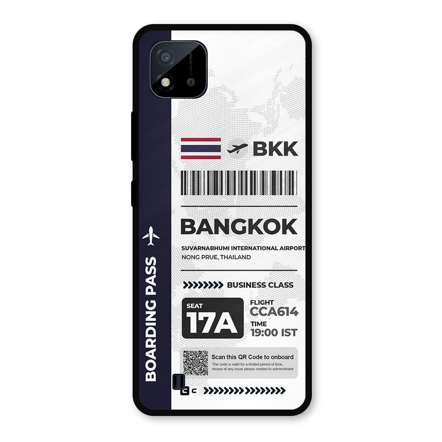 International Boarding Pass Bangkok Metal Back Case for Realme C11 2021