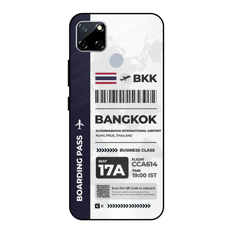 International Boarding Pass Bangkok Metal Back Case for Realme Narzo 20