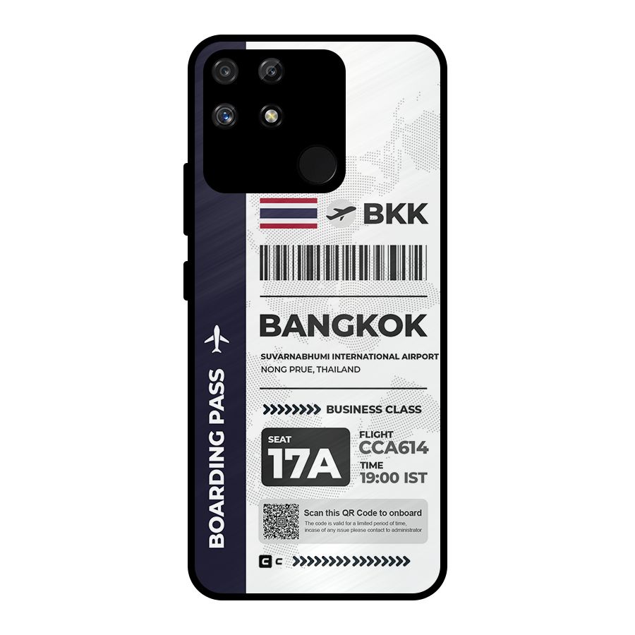International Boarding Pass Bangkok Metal Back Case for Realme Narzo 50A
