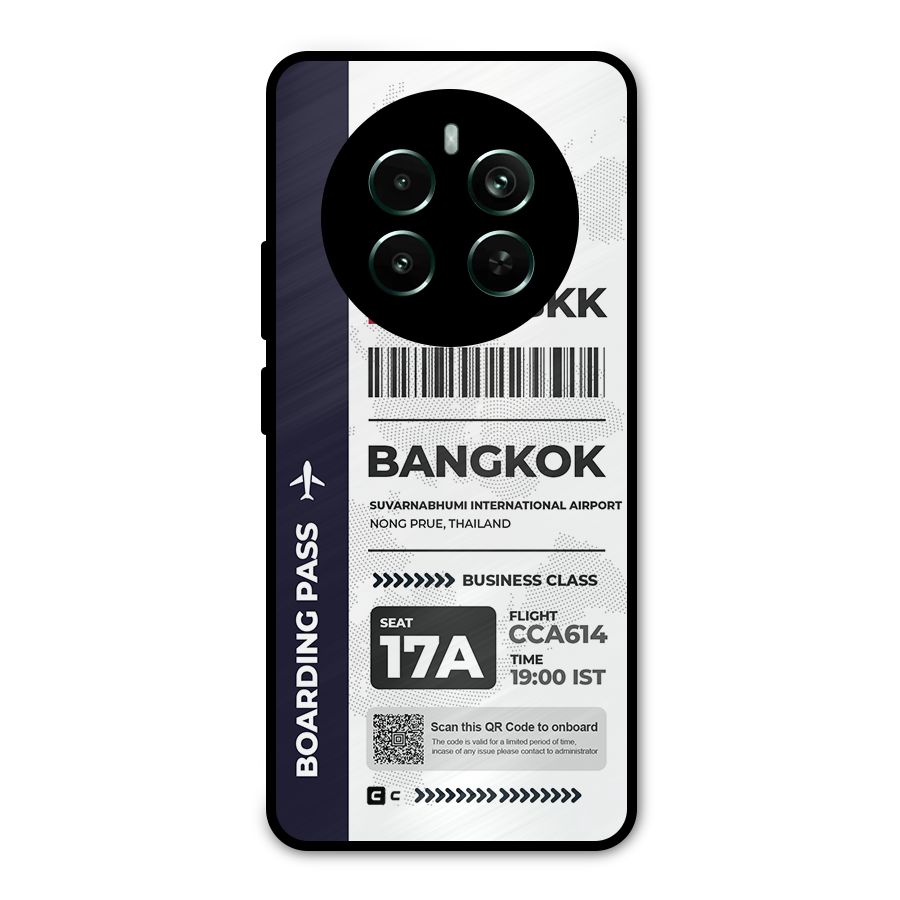 International Boarding Pass Bangkok Metal Back Case for Realme Narzo 70 Pro