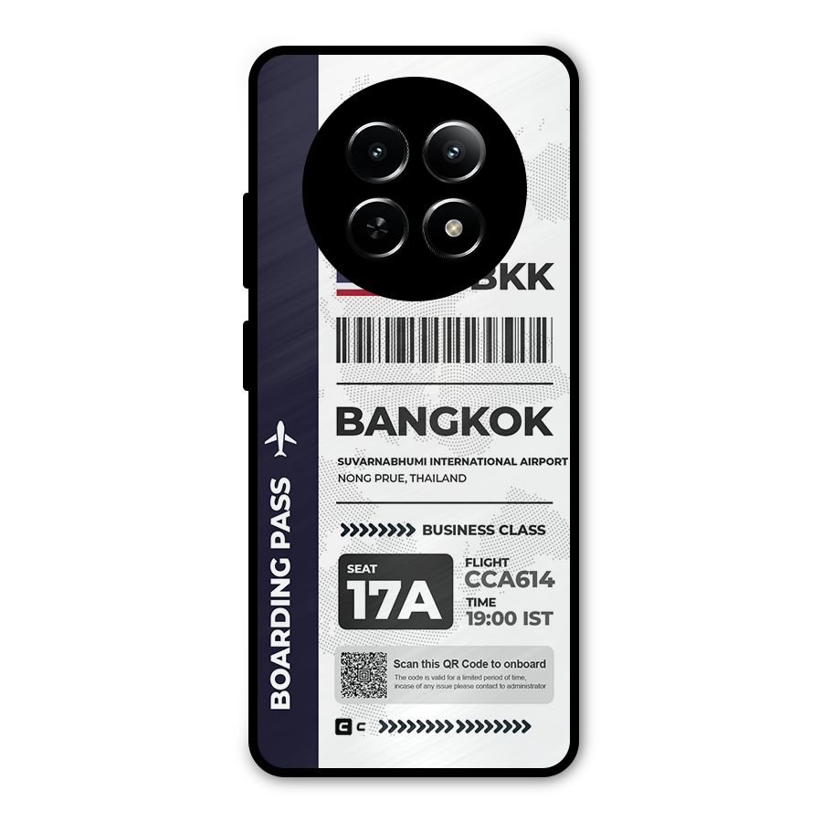 International Boarding Pass Bangkok Metal Back Case for Realme Narzo 70x 5G