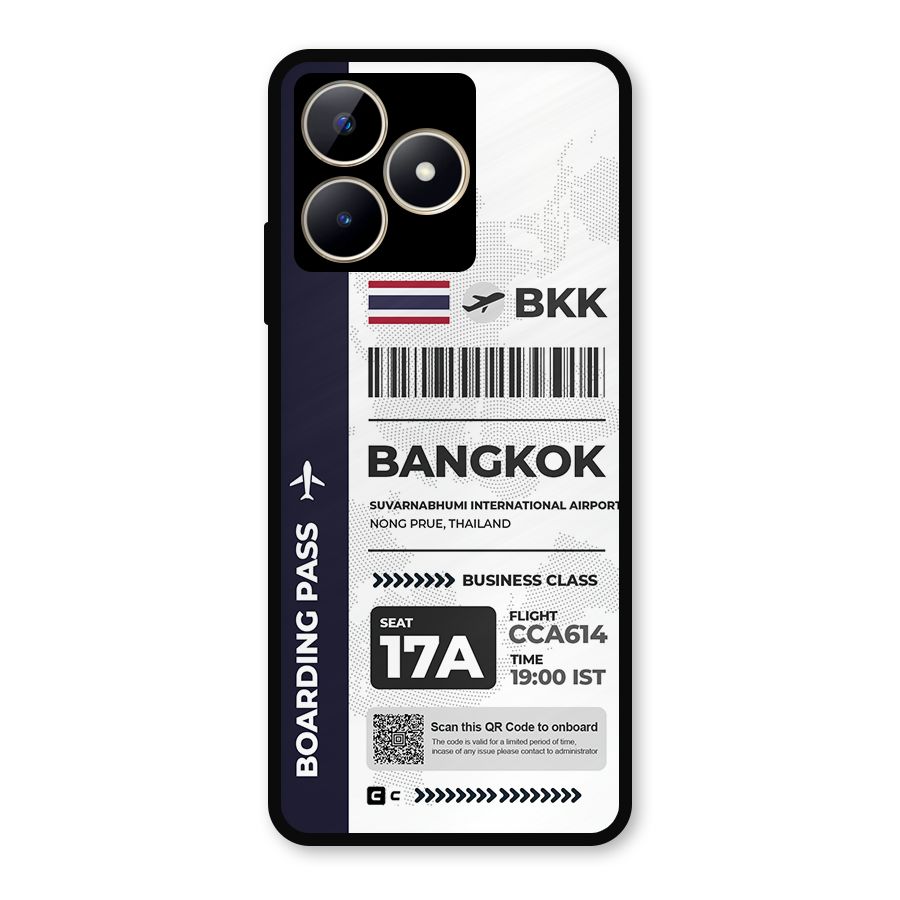 International Boarding Pass Bangkok Metal Back Case for Realme Narzo N53