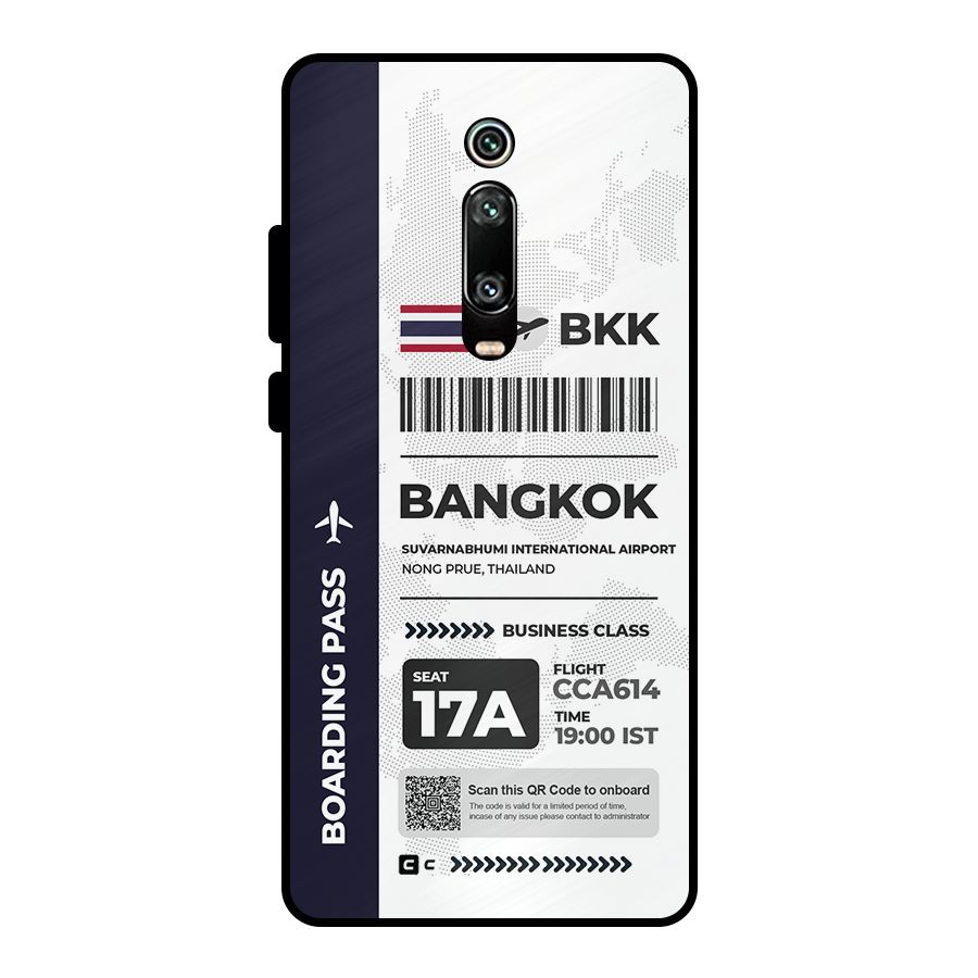 International Boarding Pass Bangkok Metal Back Case for Redmi K20 Pro