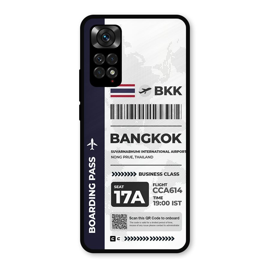 International Boarding Pass Bangkok Metal Back Case for Redmi Note 11s