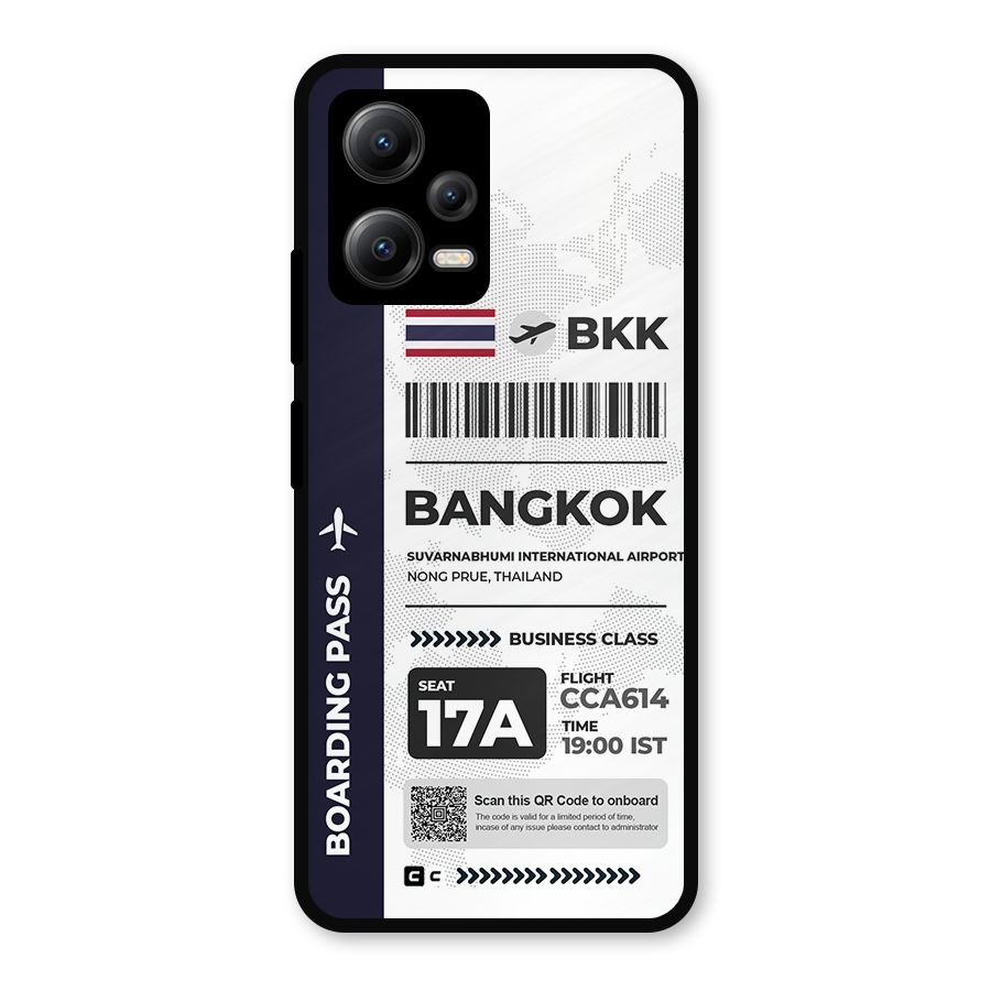 International Boarding Pass Bangkok Metal Back Case for Redmi Note 12 5G