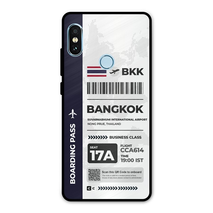 International Boarding Pass Bangkok Metal Back Case for Redmi Note 5 Pro