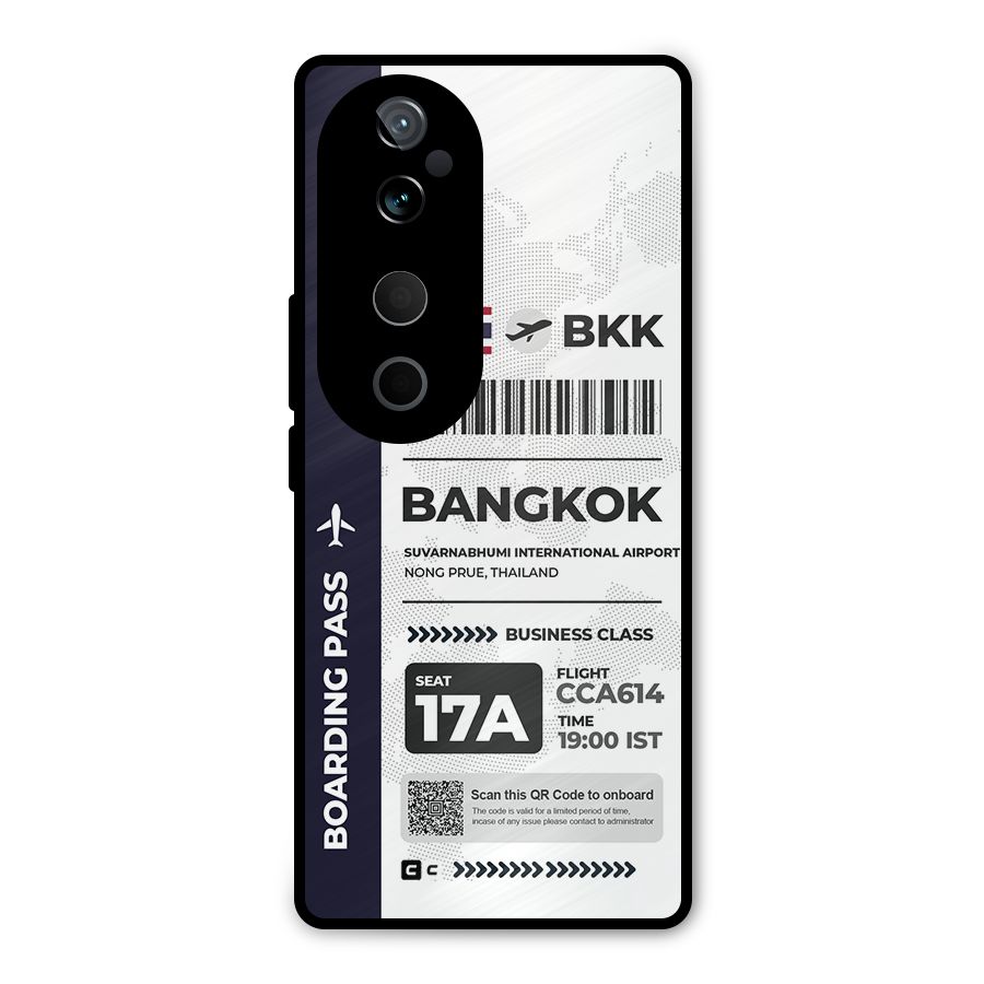 International Boarding Pass Bangkok Metal Back Case for Vivo T3 Ultra