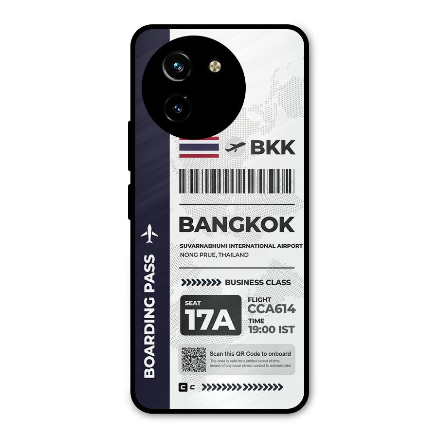 International Boarding Pass Bangkok Metal Back Case for Vivo T3x