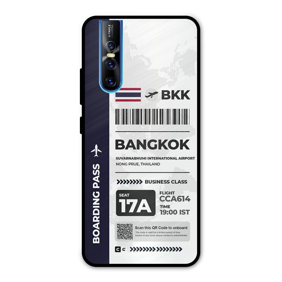 International Boarding Pass Bangkok Metal Back Case for Vivo V15 Pro