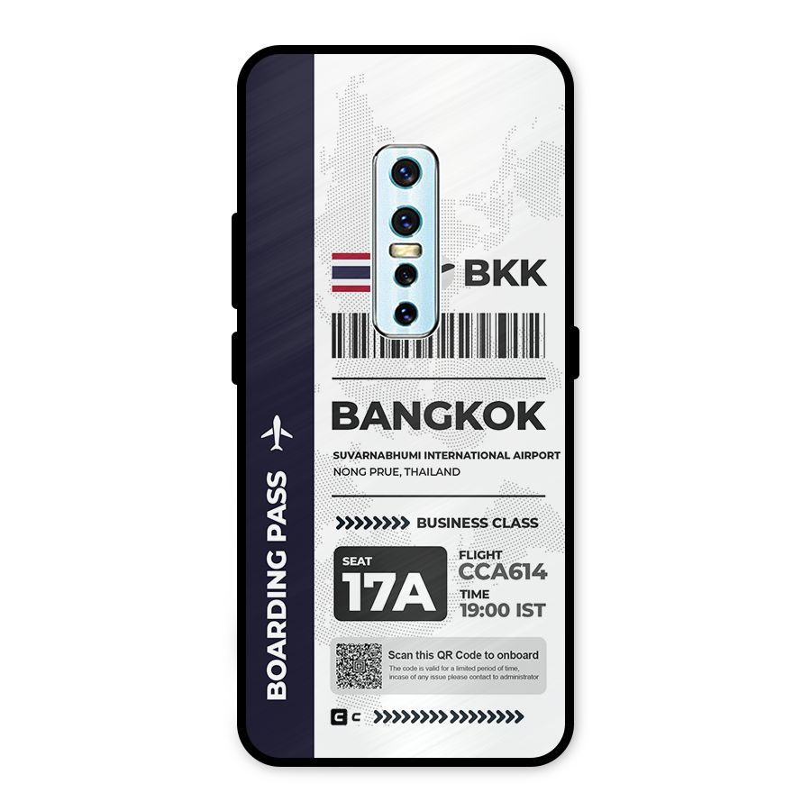 International Boarding Pass Bangkok Metal Back Case for Vivo V17 Pro
