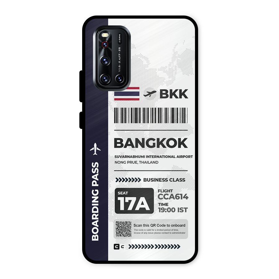 International Boarding Pass Bangkok Metal Back Case for Vivo V19
