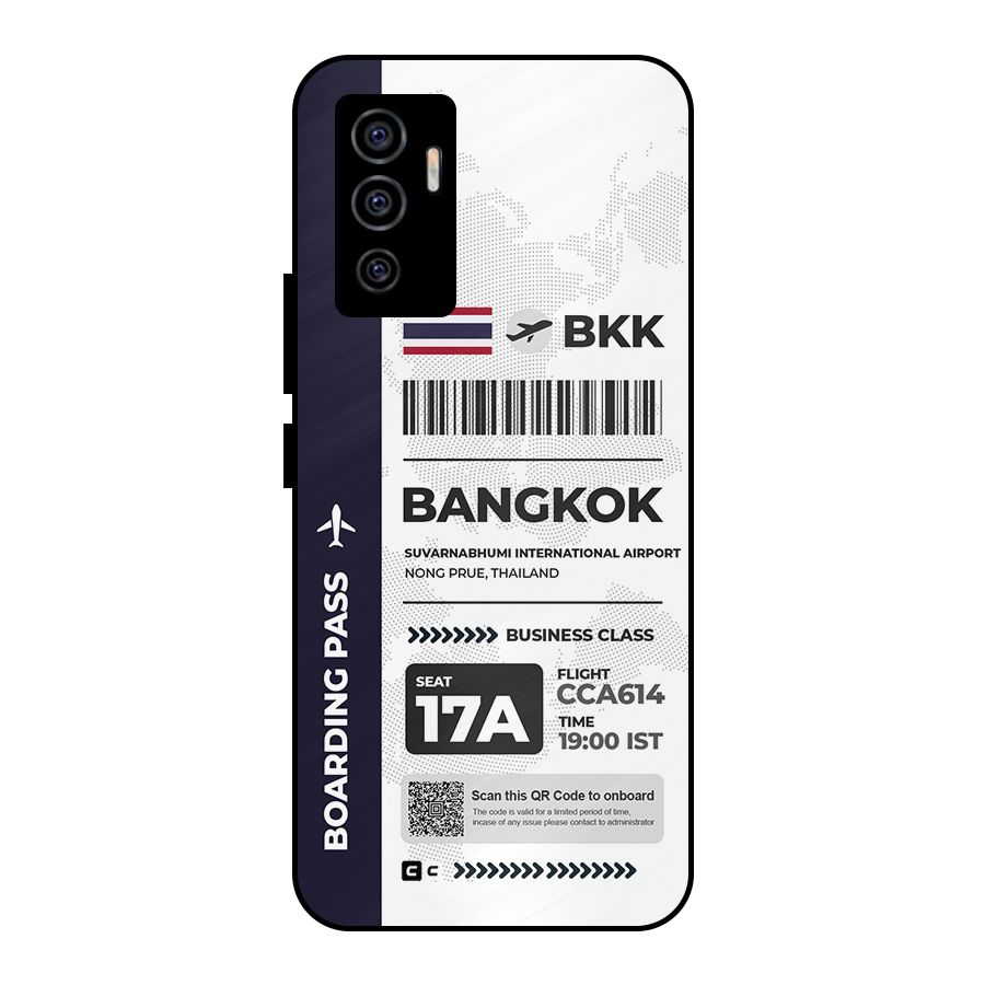 International Boarding Pass Bangkok Metal Back Case for Vivo V23e