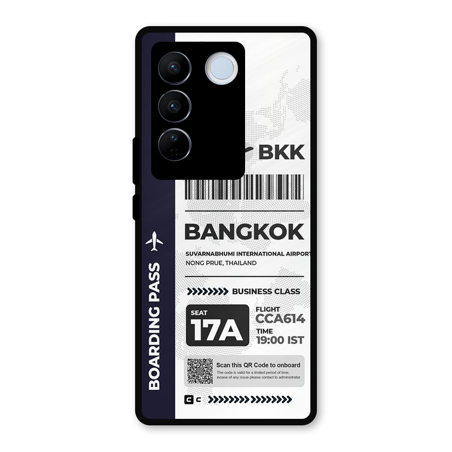 International Boarding Pass Bangkok Metal Back Case for Vivo V27 Pro