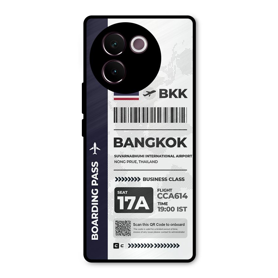 International Boarding Pass Bangkok Metal Back Case for Vivo V30e