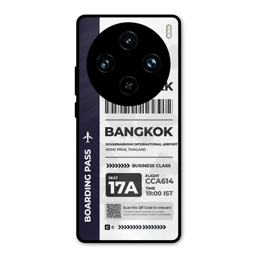 International Boarding Pass Bangkok Metal Back Case for Vivo X100 Pro