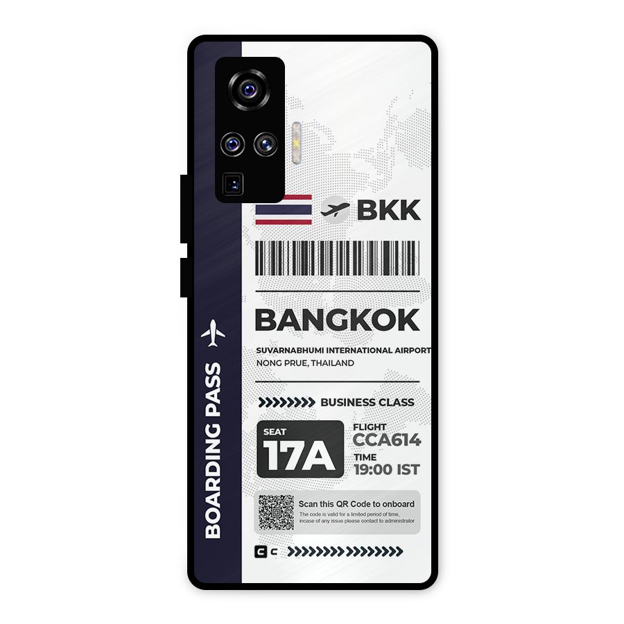 International Boarding Pass Bangkok Metal Back Case for Vivo X50 Pro