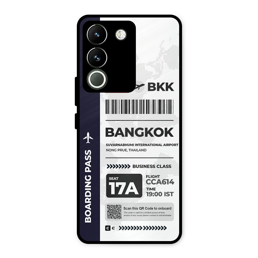International Boarding Pass Bangkok Metal Back Case for Vivo Y200