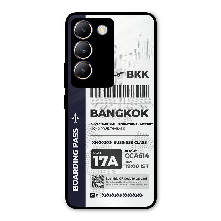 International Boarding Pass Bangkok Metal Back Case for Vivo Y200e