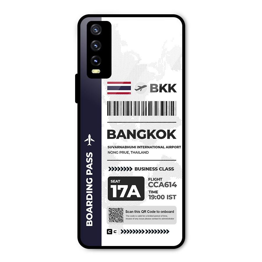 International Boarding Pass Bangkok Metal Back Case for Vivo Y20 2021
