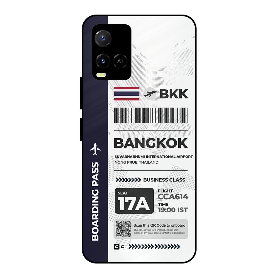 International Boarding Pass Bangkok Metal Back Case for Vivo Y21T