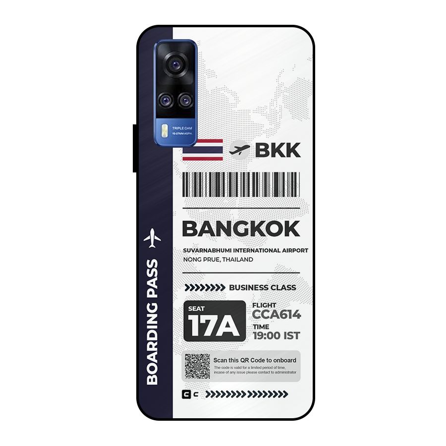 International Boarding Pass Bangkok Metal Back Case for Vivo Y51