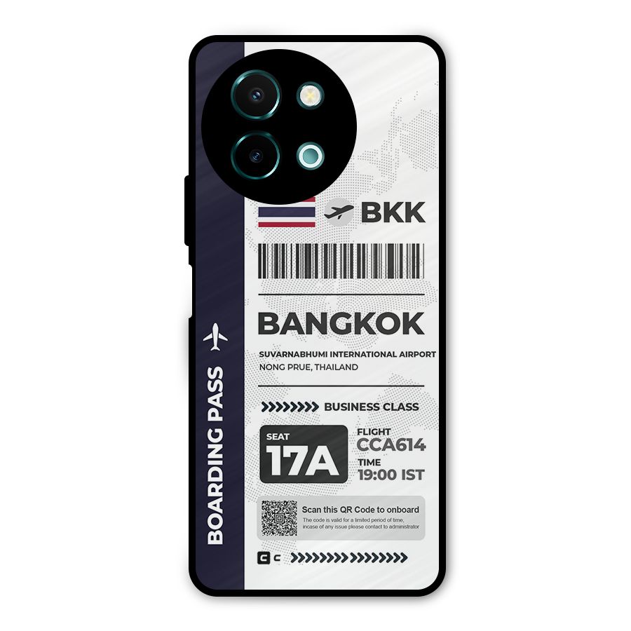 International Boarding Pass Bangkok Metal Back Case for Vivo Y58