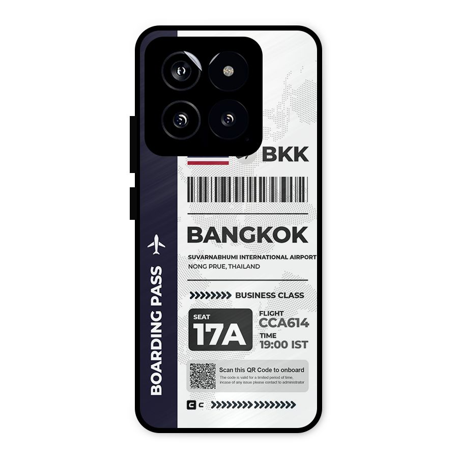 International Boarding Pass Bangkok Metal Back Case for Xiaomi 14