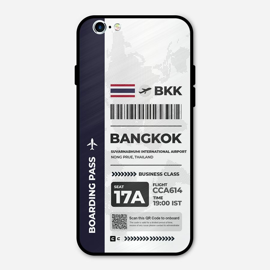 International Boarding Pass Bangkok Metal Back Case for iPhone 6 6s