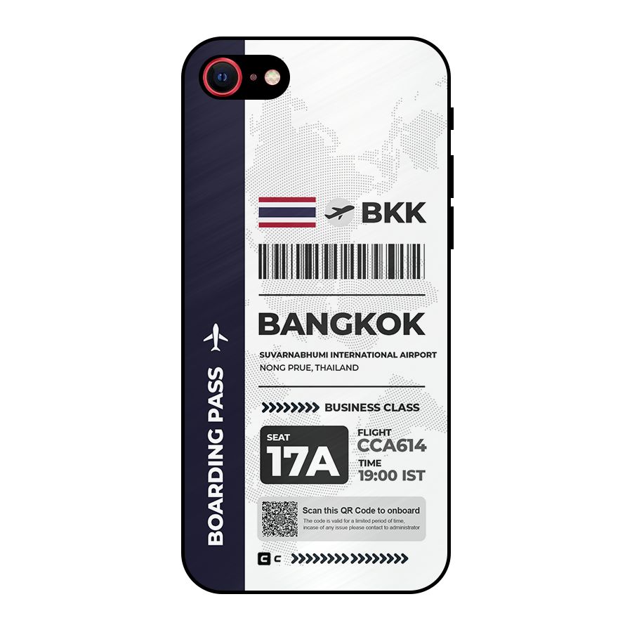 International Boarding Pass Bangkok Metal Back Case for iPhone SE 2022