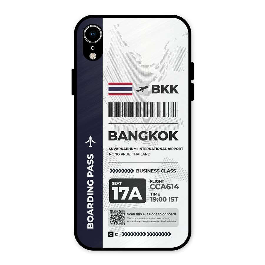 International Boarding Pass Bangkok Metal Back Case for iPhone XR