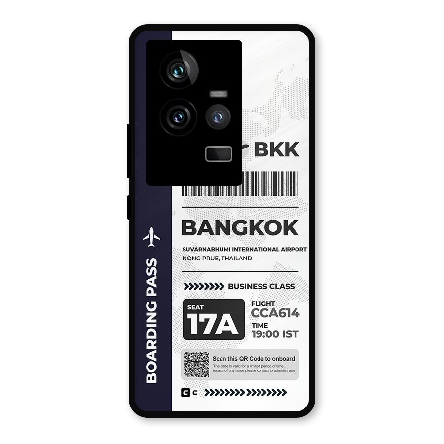 International Boarding Pass Bangkok Metal Back Case for iQOO 11 5G