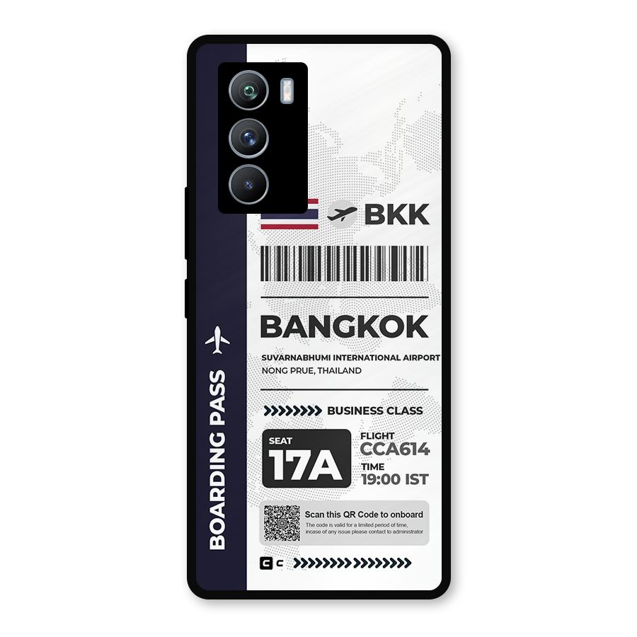 International Boarding Pass Bangkok Metal Back Case for iQOO 9 SE