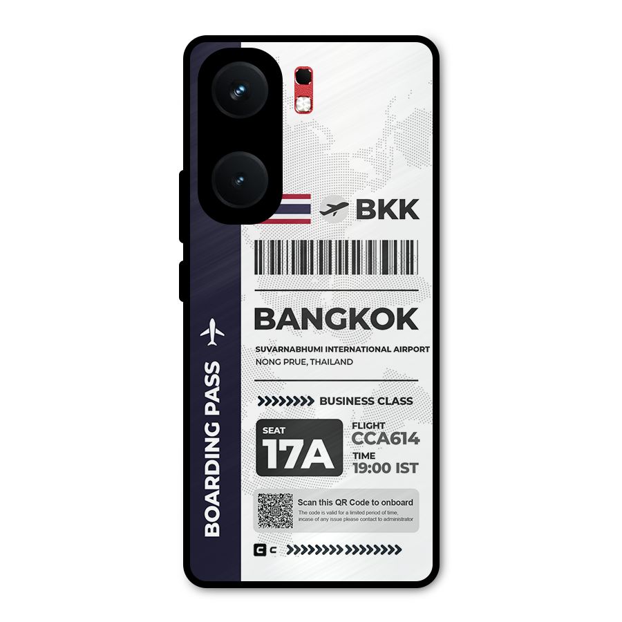 International Boarding Pass Bangkok Metal Back Case for iQOO Neo 9 Pro