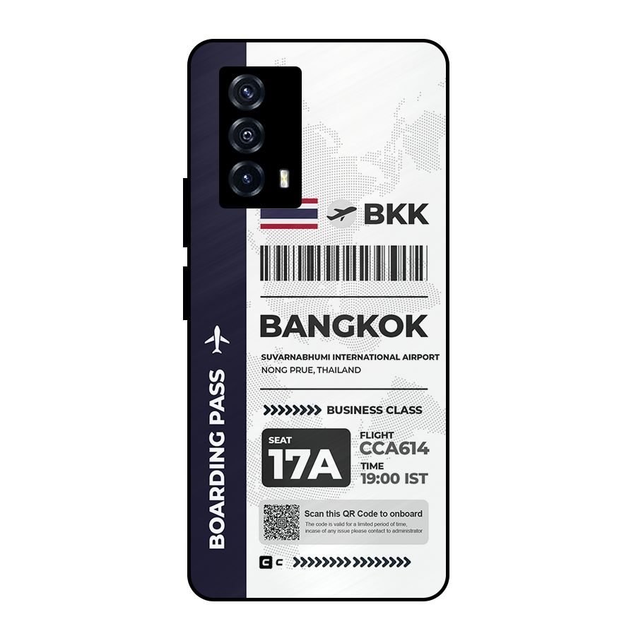 International Boarding Pass Bangkok Metal Back Case for iQOO Z5
