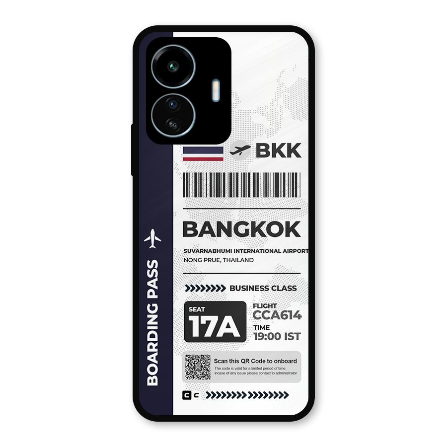 International Boarding Pass Bangkok Metal Back Case for vivo iQOO Z6 Lite 5G