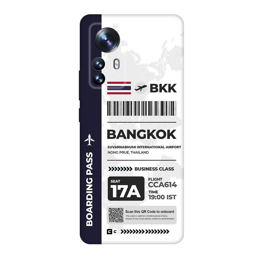 International Boarding Pass Bangkok Original Polycarbonate Back Case for Xiaomi 12 Pro