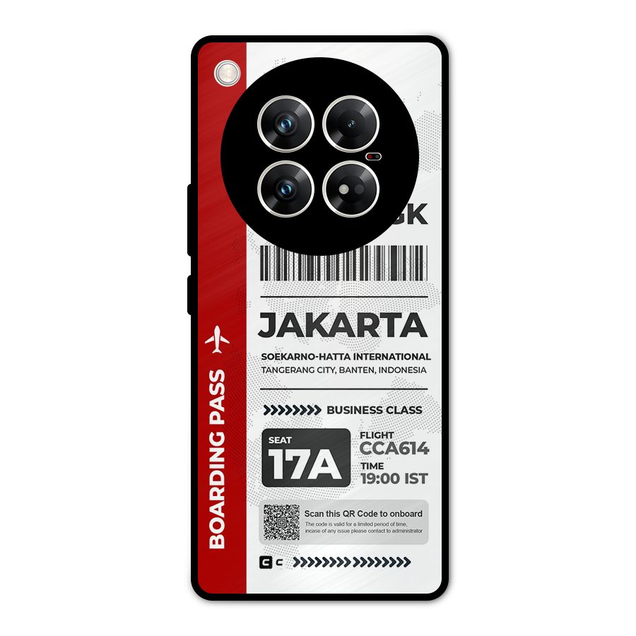 International Boarding Pass Jakarta Metal Back Case for Infinix Zero 40 5G