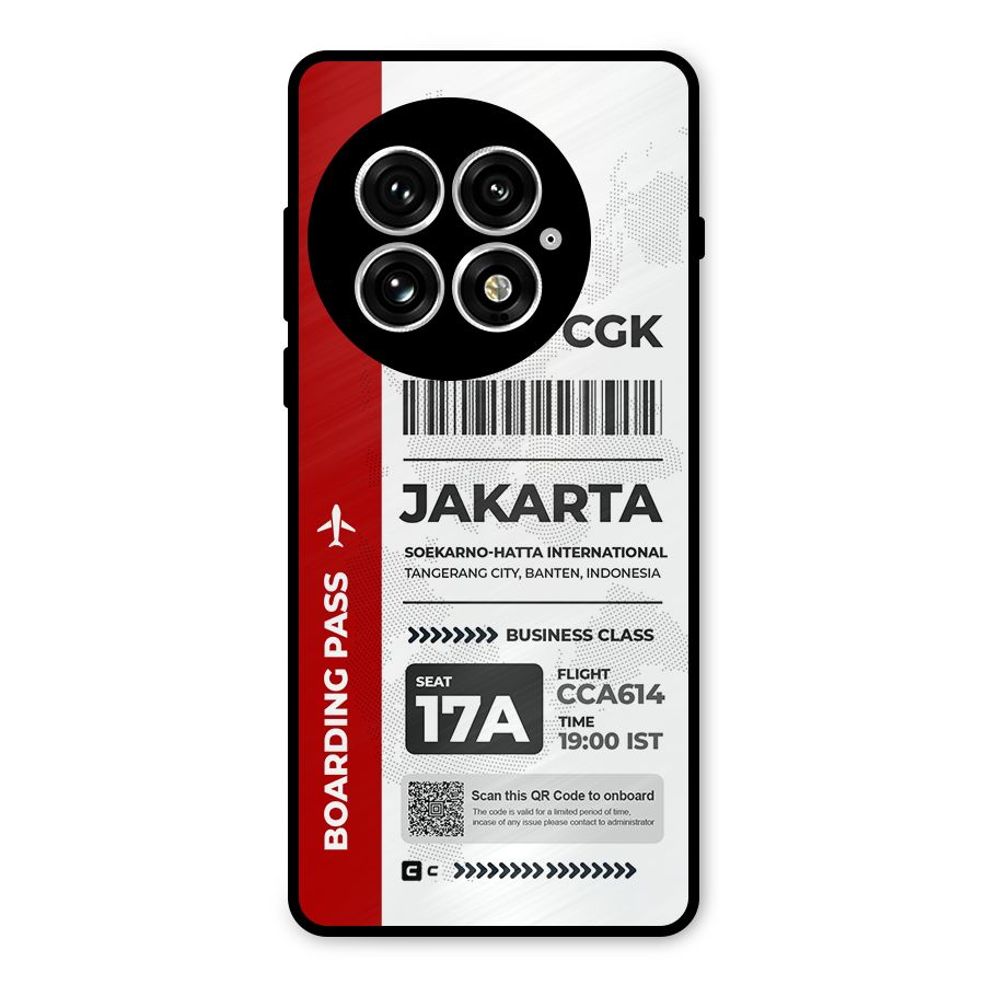 International Boarding Pass Jakarta Metal Back Case for OnePlus 13