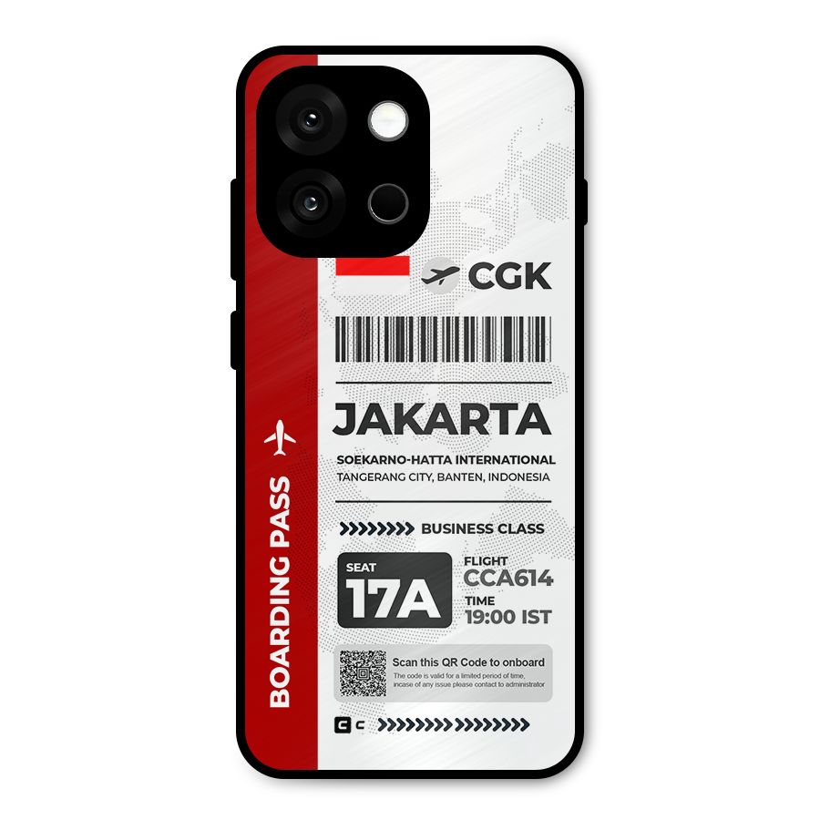 International Boarding Pass Jakarta Metal Back Case for OnePlus 13s