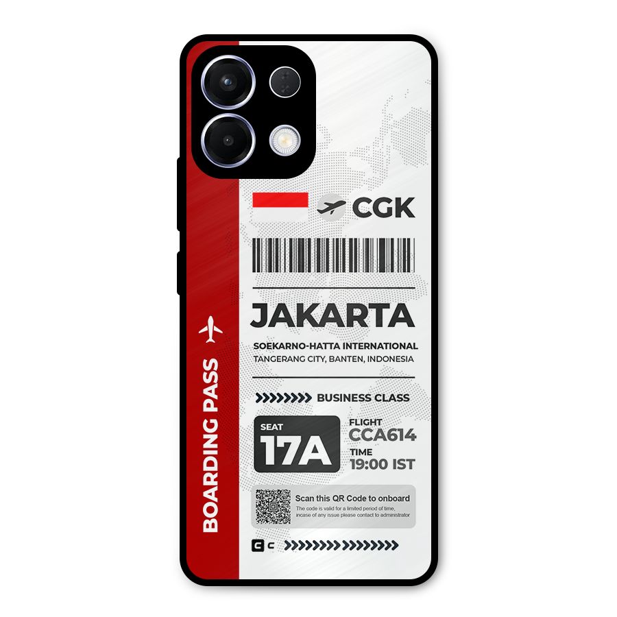 International Boarding Pass Jakarta Metal Back Case for Oppo K13