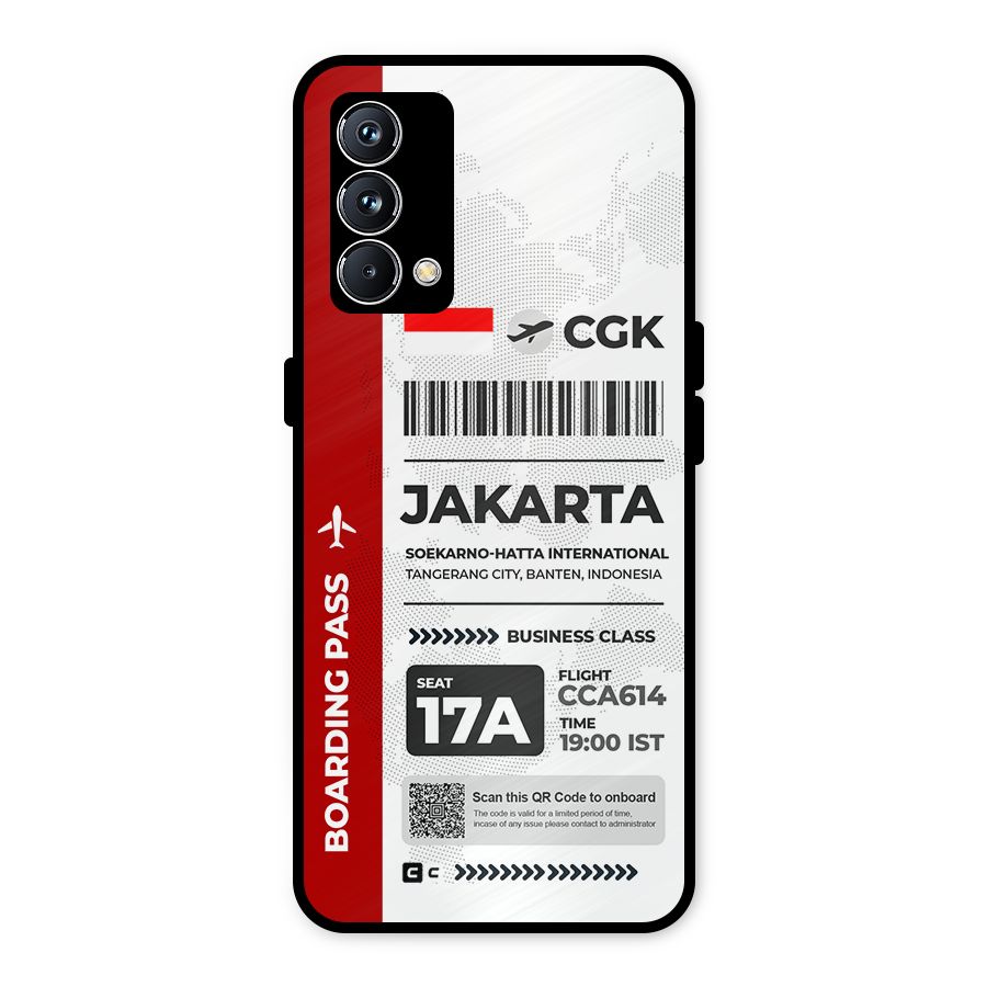 International Boarding Pass Jakarta Metal Back Case for Realme GT Master Edition