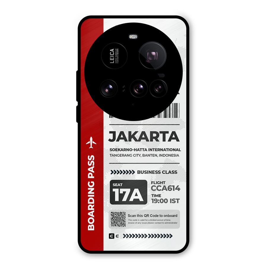 International Boarding Pass Jakarta Metal Back Case for Xiaomi 15 Ultra