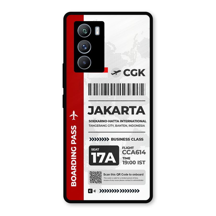 International Boarding Pass Jakarta Metal Back Case for iQOO 9 SE