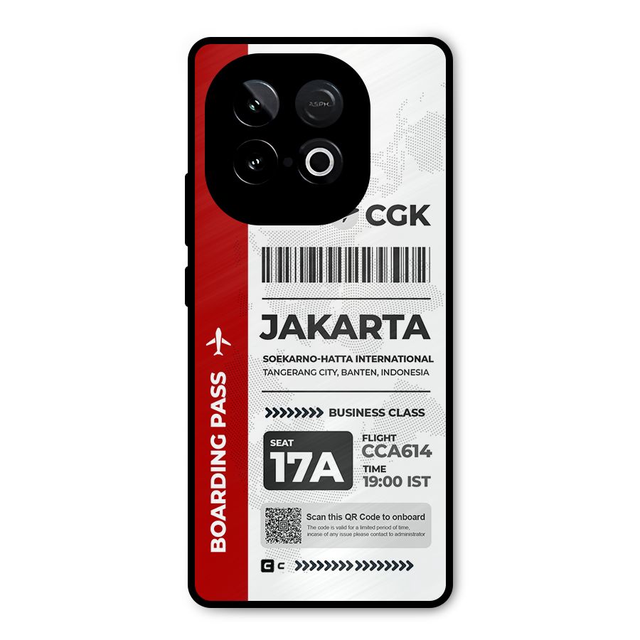 International Boarding Pass Jakarta Metal Back Case for iQOO Neo 10